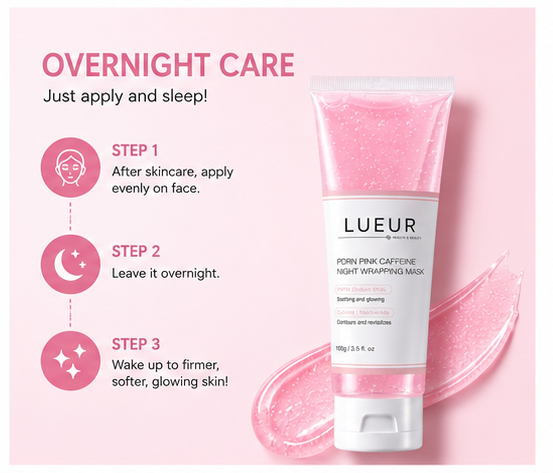 LUEUR PDRN Pink Caffeine Night Wrapping Mask